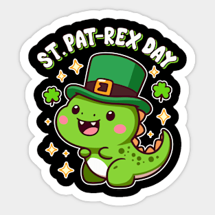 Irish Baby Dinosaur T-Rex Lover Happy St. Pat Rex Day Sticker